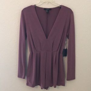 Mauve Long-sleeve Romper